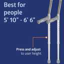 Medline Aluminum Forearm Crutches, Adult, Pack of 2