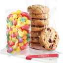 300 PCS Clear Cellophane Cookies Bags Self Sealing with 4x6"150 PCS& 5x7"150 PCS) - Resealable Plastic Treat Bags Self Adhesive for Packaging Cookies, Party Favors, Bakery
