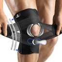 NEENCA Knee Brace for Knee Pain, Compression Knee Support with Air Mesh Fabric, Adjustable Knee Wrap with Side Stabilizers, Ultra-Soft Bandage for Elderly, Meniscus Tear, ACL, Arthritis Relief, Hiking, XL