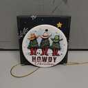 Cowboy Christmas Ornaments 2025 - Funny Cowboy Santa Gifts for Men Women, Western Christmas Decor, Western Ornament for Friend Neighbor, Cowboys Themed Gifts, Ceramic Ornaments for Christmas Tree