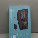 Wireless Keyboard and Mouse Combo,2.4G Full Size Wave Keys Ergonomic Keyboard with Wrist Rest for Natural Typing, 3 DPI Adjustable Ergonomic Silent Mouse for Computer/Laptop/Windows/Mac (Black)