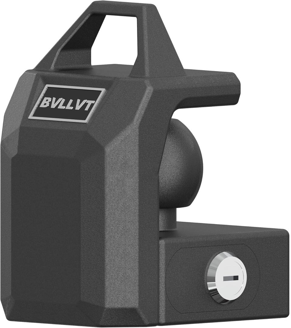 Heavy Duty Trailer Hitch Lock for 2 5/16" Ball Coupler - Adjustable Locking Mechanism Design - Anti-Theft Solid Steel Coupler Lock for RV, Boat, Camper Trailer