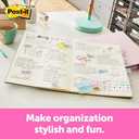 Post-it Pattern Flags, 60/On-The-Go Dispenser, .47 in, Gradient Pattern Collection (682-GRDNT)