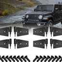 4 Door Hinges for Jeep Wrangler 2007-2018 JK JKU Unlimited Rubicon Sahara OEM Replacement (Outside Door Hinges)
