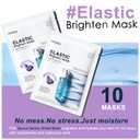 Korean Facial Mask 10 Sheets, Elastic Whitening &Tightening & Deep Moisture & Anti-Aging ,Niacinamide & Centella &Witch Hazel Water, Skin Softening Facial Mask, Korean Face Mask (Elastic Whitening)
