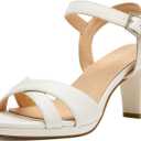 DREAM PAIRS Women's Chunky Heels Open Toe Ankle Strap Sparkly Heels Pump Sandals (9)