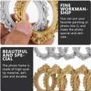 Veemoon 12 Pcs Miniature Photo Frames, 2.75 Inch Resin Vintage Decor, DIY Crafts Jewelry Making Phone Case Accessories
