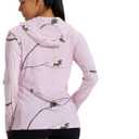 LOOGU Women's UPF 50+ Sun Protection Hoodies Shirts Slim Fit Long Sleeve Lightweight Quick Dry Fishing Hking Outdoor (Pink, XXL)