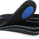 XINIFOOT 3 Pairs Elastic Shock Absorbing Shoe Insoles Breathable Honeycomb Sneaker Inserts Sports Shoe Insole Replacement Insoles for Men (Black) (Men Us(8-12))