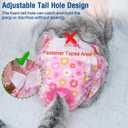Pet Soft Dog Diapers Female, Disposable Female Dog Diaper, Doggie Diapers for Cat Puppy with Adjustable Foam Tail Hole(Pink,12XS)