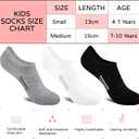 Comfoex 12 Pairs Girls No Show Socks Cotton Non Slip Mesh Low Cut Ankle Invisible Kids Socks With Grips, Size: 7-10 Years
