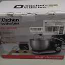 Kitchen in the box Stand Mixer,3.2Qt Small Electric Food Mixer,6 Speeds Portable Lightweight Kitchen Mixer for Daily Use with Egg Whisk,Dough Hook,Flat Beater (Black)