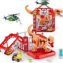 Robo Alive Dino Escape, Robotic Light Up, Vehicles with Firing Weapons, Storable, Giftable, Ages 3+ by ZURU, Small to Medium