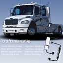 Left Chrome Door Mirror Assembly for Freightliner M2, Door Mirror with Arm Fit for Freightliner M2 2004-2016 Truck