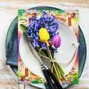 Fancy Land Religious Easter Napkins Christian He Is Risen Napkins Disposable 100Pcs Spring Flowers Cross Guest Hand Towel for Home Bathroom Dinner Party Decorations Supplies 3Ply