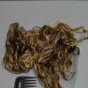 REECHO Clip in Hair Extensions, 4PCS Hair Extensions 12" Short Curly Wavy Blonde hair extensions Invisible Lace Weft Natural Soft Hairpieces for Women  Golden Blonde with Highlights