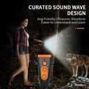 Dog Bark Deterrent Devices Ultrasonic Anti-Barking with 3X Emitters, Up to 35FT Long Range Control, Rechargeable & Portable for Safe Effective Dog Training Indoor Outdoor Use, Black