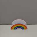 Acrylic Pen Pencil Holder Clear Desk Organizer, Rainbow Home Office Desk Pen Storage Stand, Corner Desktop Stationery Organizer for Women Kids Students School Art Supplies