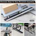 Ruedamann 7FT x 8.3" Adjustable Wheelchair Ramp with Handle, Telescoping Portable Wheelchair Ramp for Home Steps, 600lbs Capacity, Non-Skid Lightweight Scooter Ramp for Van, MPV, Caravan 2Pcs