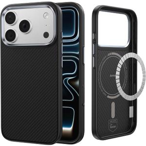 BENKS ArmorPro Case for iPhone 17 Pro with Camera Control Button, [Compatible with Magsafe] Military Grade Protective Case Built with Dupont Kevlar 600D Aramid Fiber