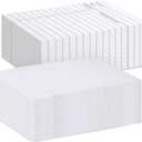 Fainne 100 Pieces Library Card Pocket with Envelopes Self Adhesive Book Library Checkout Cards for Cds Dvds School Classroom Office Supplies and Gift Tag(White)