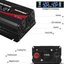 Cantonape 800W Car Power Inverter DC 12V to 110V/120V AC Converter with LCD Display Dual AC Outlets and USB Port Car Charger for Car Laptop Truck Black