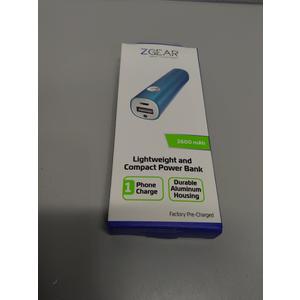 ZGEAR Lightweight and Compact Power Bank with a 2600 mAh capacity