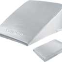 HOMBYS Satin Bed Wedge Pillow Cover Silky & Smooth Wedge Pillowcase 1 Pack 24x24x8, Soft & Breathable, Removable & Machine Washable-Zipper Design (Pillow Not Include), (Light Grey, 24"x24"x8") (25"x25"x8")