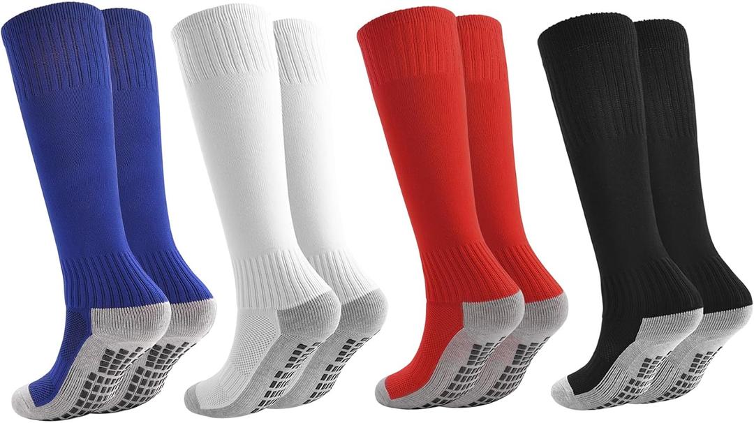 Marchare Boys Athletic Soccer Socks Knee High Socks Grip Sock Baseball Football Sock For Boys Girls, 5-7 Y