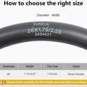2-PCS 26" Heavy Duty Bike Tubes 26x1.75/1.95/2.125/2.25 AV Schrader Valve (45/57-559) 26" Bicycle Tube Compatible with 26 x 1.75 26x1.95 26x2.0 26x2.10 26x2.125 26x2.20 26x2.25 Tire Tubes