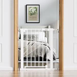 Babelio 26-31 in Baby Gate for Stairs, PressGuard Pet Gate with Wide Door