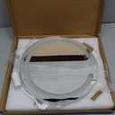 ROLOVE Vanity Mirror with Lights, 12 Inch Light Up Makeup Mirror, LED Makeup Mirror with Lights for Bedroom Tabletop, Smart Touch Control 3 Colors Dimmable, 360 Rotation, White (11.8"L x 11.8"W)