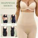 ATOG Tummy Control Shapewear Shorts High Waisted Body Shaper Shorts Butt Lifting Thigh Slimmer (L)
