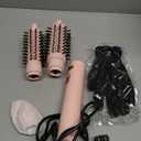 Rotating Blow Dryer Brush,3 in 1 Rotating Hair Dryer Brush Spinning with Detachable Brush(2" & 1.5"),3 Heats and 2 Speeds Spin Hot Air Brush for Curl,Straight