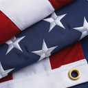 American Flags 3x5 Ft New Cotton USA Flag Heavy Duty Outdoor Fade Resistant Embroidered Stars