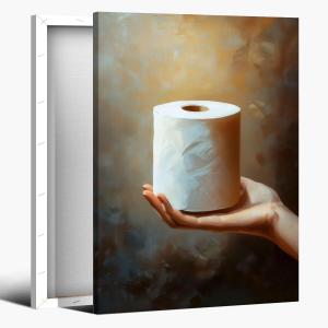 Bathroom Humor Wall Ar Funny Toilet Paper Poster Canvas Printing Minimalist Bathroom Art Rustic Toilets Wall Ideas Decor 8x12inch Framed