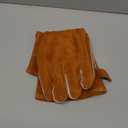 QeeLink Welding Gloves - Heat Resistant Leather and Fireproof Stitching for Fireplace Fire Pit Wood Stove BBQ Gardening Gear (Brown (14-inch))