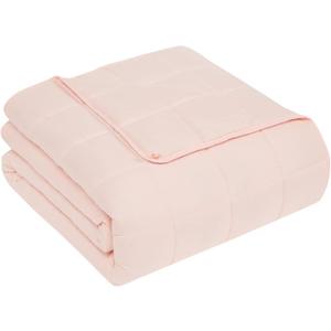 CuteKing Weighted Blanket for Adults(20lbs, 60"x80", Pink) Heavy Blanket for 180-190lbs, Weighted Blanket for Cooling & Heating with Premium Glass Beads, Soft Thick Blanket for Adult All-Season