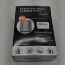 Holldoor Metal Garden Hose 25 ft  304 Stainless Steel Water Hose with Nozzle Sprayer, Garden Hoses Flexible, Lightweight, No Kink, Heavy Duty for Outdoor (25 ft) (Silver)