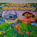 Lilo and Stitch party banner Happy Birthday Tapestry party kids event celebration birthday party banner Disney