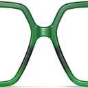 VISOONE Oversized TR90 Blue Light Blocking Glasses Fashion Accessories Non Prescription for Women Harvard (Emerald Green)