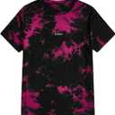 Shenhe Men's Tie Dye T Shirt Short Sleeve Crew Neck Hip Hop Streetwear Summer Tee Top, XL