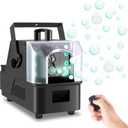 Fog Bubble Machine with 6 PCS RGB Lights & Remote,900W 3 in 1 Smoke Bubble Maker Unleash High-Output Long-Range Bubble & Fog Blower for Halloween Christmas Party Wedding Birthday (Small)