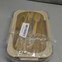 NatraProw Bento Box for Adult, 1200 ML Lunch Containers, LeakProof Lunch Box with Utensils, BPA Free, 3 Compartment Bento Box Microwave Safe, Khaki