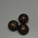 Decorative Balls Mango Wood Round Balls Set of 3 Individual Use Ideal for Use in Living, Dining Room Home Dcor (3" x 3" x 3"), (Set of 3)
