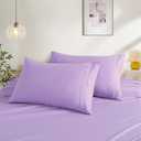 King Pillow Cases Set of 2, Light Purple Pillow Covers Soft Microfiber Pillowcases Comfortable Breathable and Non Shrinking Envelope Pillow Shams 20"X 36"
