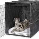 MidWest Homes for Pets XXL Dog Crate Cover, Black Polyester Privacy Kennel Cover Fits Most Giant 54-Inch Crates, Machine Washable, Reduces Barking & Chewing