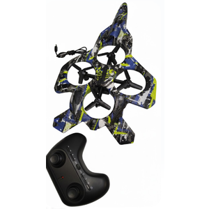 Foam Remote Control Airplane Drone for Kids Ages 8-12, Remote Control Jet with Lights, 360 Flips, Auto Hover, Headless Mode, One-Key Take Off & Landing, Outdoor Flying Toy Gift for Boys