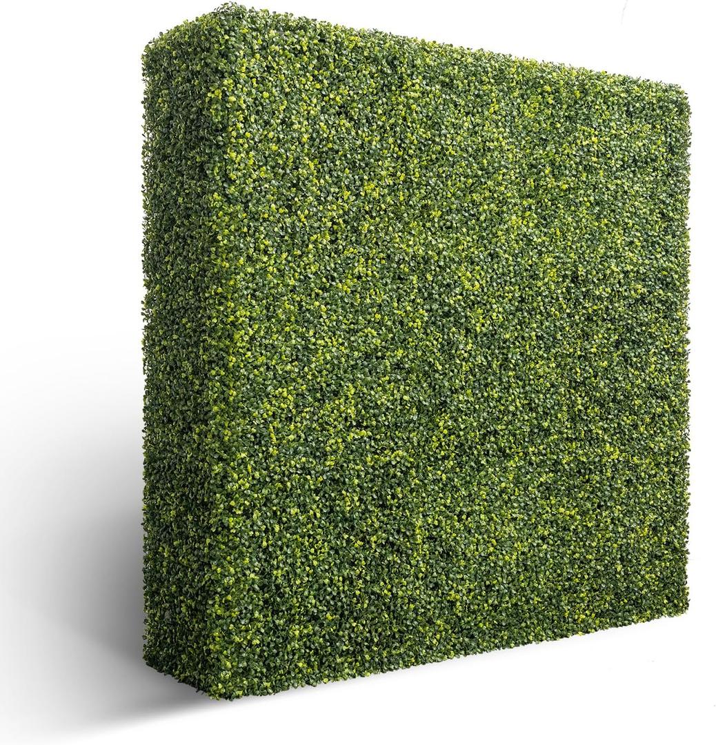 Bynbbur Artificial Hedge Wall 54" Lx36 Hx12 W Boxwood Hedges Outdoor Patio Greenery Walls, Fake Grass Privacy Wall Screens, Office Living Room Divider, Wedding Party Dcor