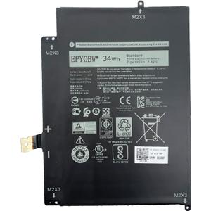 YX0XH Laptop Battery 34Wh 4250mAh 7.6V Compatible with Dell Latitude 7285 2-in-1 Series YXOXH OWYCVV 0WYCVV WYCVV C668F 0C668F